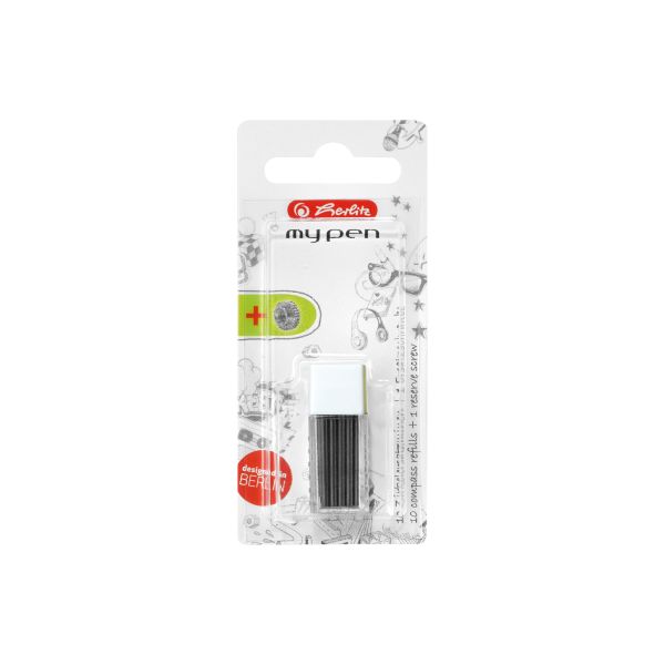 запасные стержни для циркуля my.pen цветные, 1 коробка на блистере