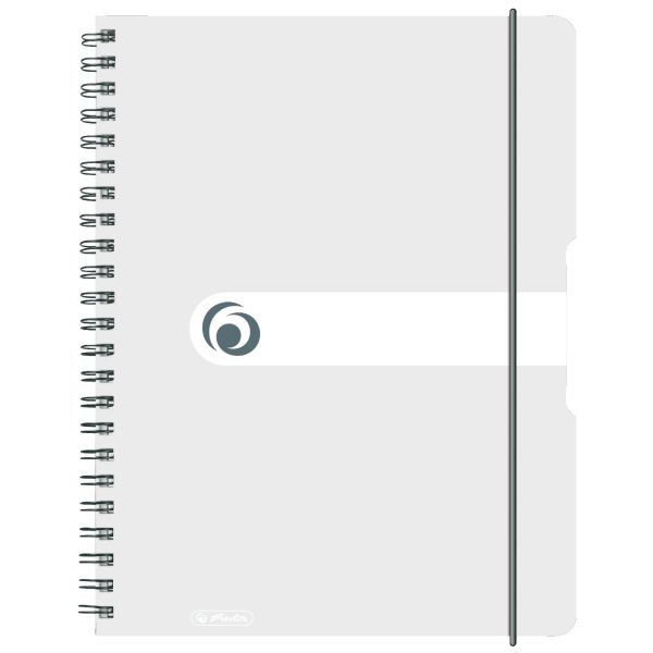 Blok špirálový A4/80 štvorček, transparentný biely