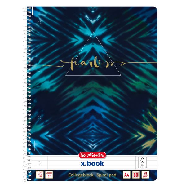 Blok špirálový A4/ 80 listov no.27 motiv New Batik Fearless