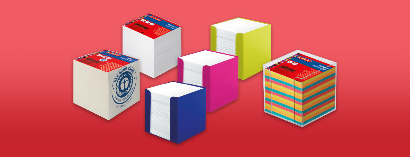 Cool Pink Herlitz Note Cube Box 