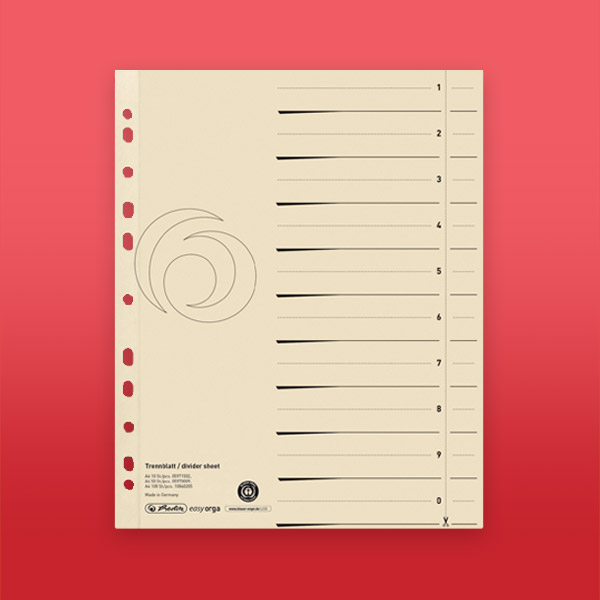 Divider sheets & divider strips